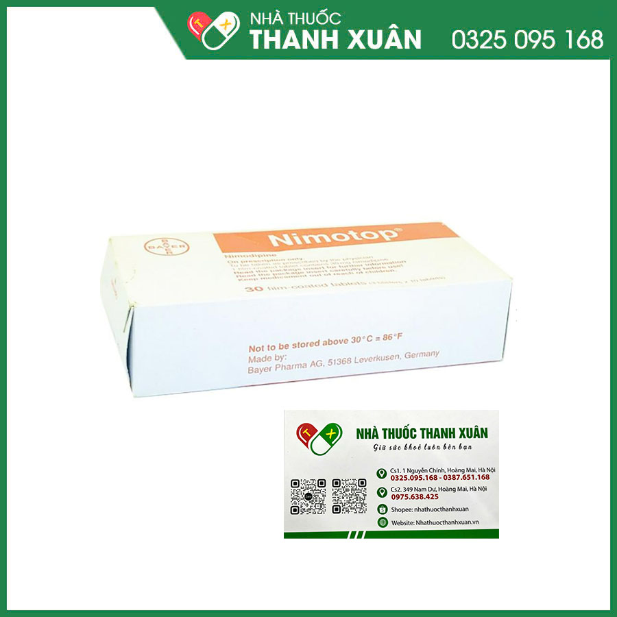 Nimotop 30mg thuốc điều trị thiếu máu cục bộ